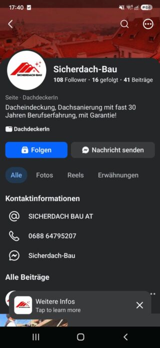 Vorsicht vor „Sicherdach Bau“