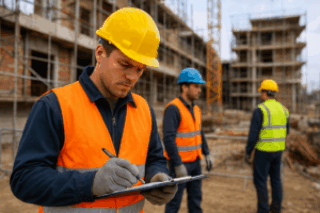 Sicherheitsbestimmungen auf der Baustelle