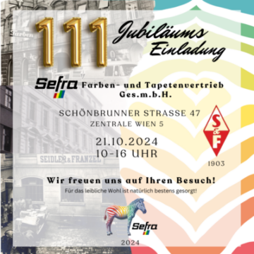 Großes Jubiläum bei Sefra – 111 Jahre Erfolgsgeschichte!