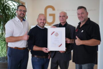 GOLD-Zertifikatsübergabe bei GLORIT Bausysteme GmbH in Groß-Enzersdorf