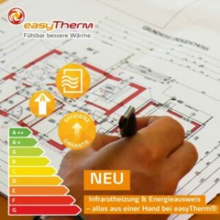 Infrarotheizung & Energieausweis – alles aus einer Hand bei easyTherm®! Kostenloser Energieausweis* beim Kauf einer easyTherm® Heizung