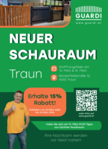 Eröffnungsfeier! Neuer Schauraum TRAUN | Guardi